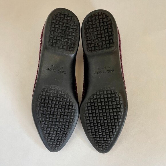 NWOT Cole Haan Springfeel Stitchlite Skimmer Washable Flats in Burgundy Size 6 - Picture 10 of 11
